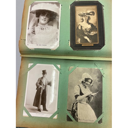 470 - ALBUM OF POSTCARDS ACTORS AND ACTRESSES,  THEATRE STARS, PERSONALITIES, CHRISTMAS CARDS, BEAUTIES