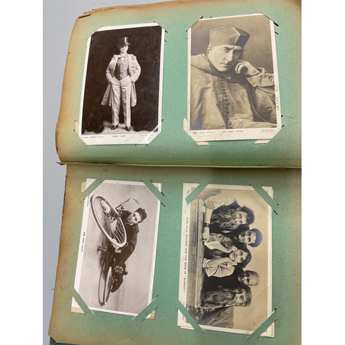 470 - ALBUM OF POSTCARDS ACTORS AND ACTRESSES,  THEATRE STARS, PERSONALITIES, CHRISTMAS CARDS, BEAUTIES