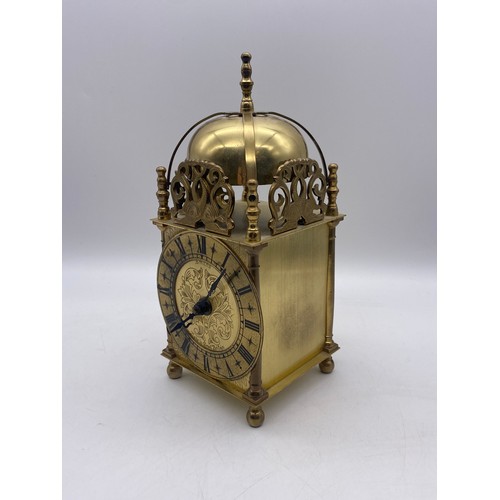 581 - REPRODUCTION SMITHS PRESENTATION BRASS LANTERN CLOCK