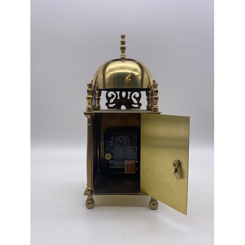 581 - REPRODUCTION SMITHS PRESENTATION BRASS LANTERN CLOCK