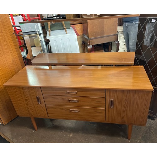 95 - SCHRIEBER TEAK EFFECT DRESSING TABLE