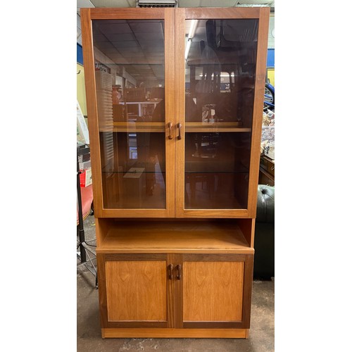 125 - TEAK GLAZED CABINET