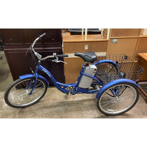 114 - IZIP ELECTRIC TRI CRUISER TRICYCLE WITH CHARGER AND BELL