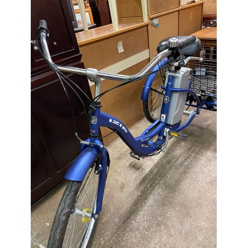 114 - IZIP ELECTRIC TRI CRUISER TRICYCLE WITH CHARGER AND BELL