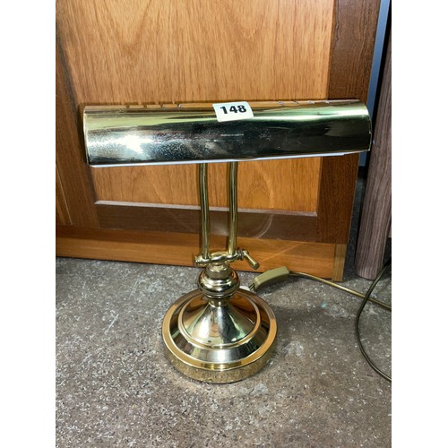 148 - BRASS BANKERS STYLE READING LAMP