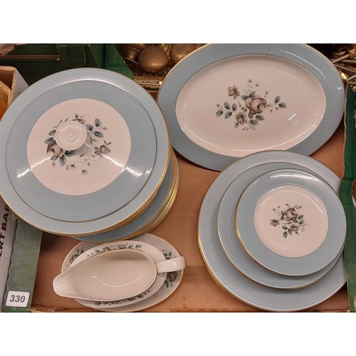 330 - CARTON - ROYAL DOULTON ROSE ELEGANS BONE CHINA TABLE SERVICE