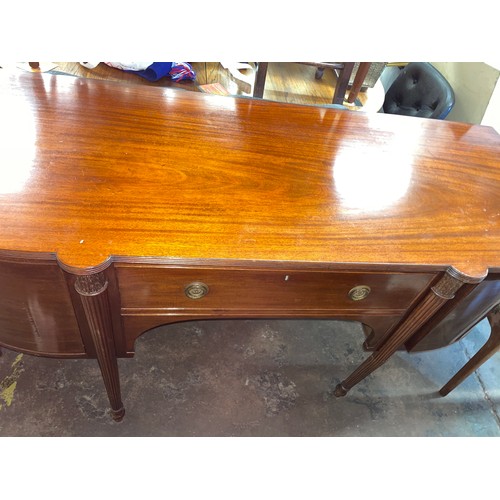 126 - REPRODUCTION GEORGE III STYLE BOW FRONTED SIDEBOARD