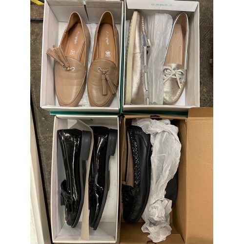 256 - FOUR BOXES OF LADIES FOOTWEAR SIZE 5/38