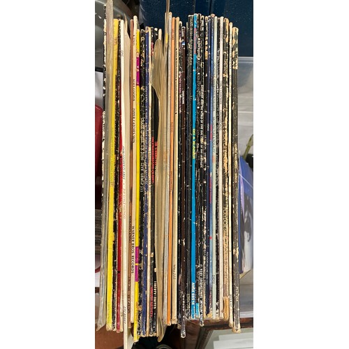 410 - BOX - VINYL LPS AND 45S INCLUDING OMD, KATE BUSH, DAVID BOWIE, THE BUZZCOCKS, CRASS, STRANGLERS, JOH... 