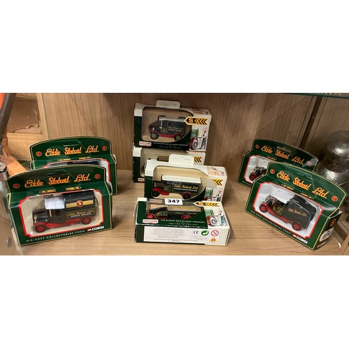 347 - BOXED EDDIE STOBART DIECAST MODEL WAGONS AND TRUCKS