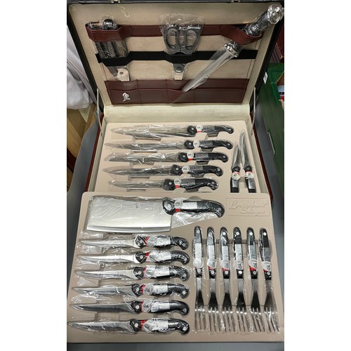 500 - CASED SOLINGEN 24 PIECE DELUXE KNIFE SET