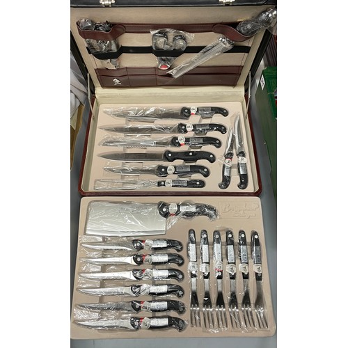 502 - CASED SOLINGEN 24 PIECE DELUXE KNIFE SET