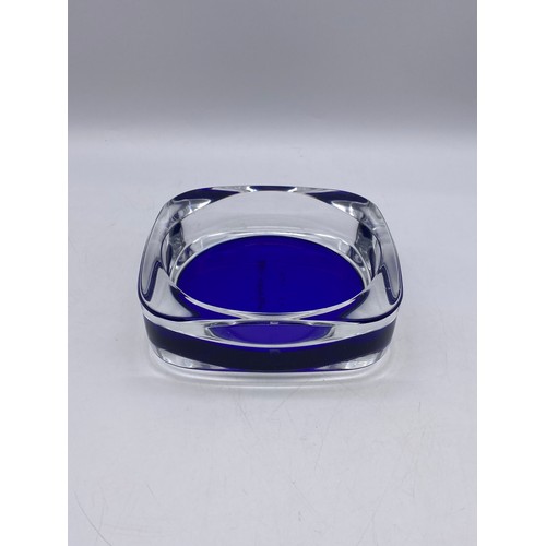 489 - PIERRE CARDIN COBALT BLUE GLASS WINE COASTER