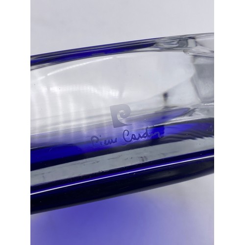 489 - PIERRE CARDIN COBALT BLUE GLASS WINE COASTER