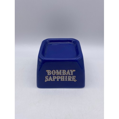 538 - BOMBAY SAPPHIRE ADVERTISING POTTERY BOTTLE STAND