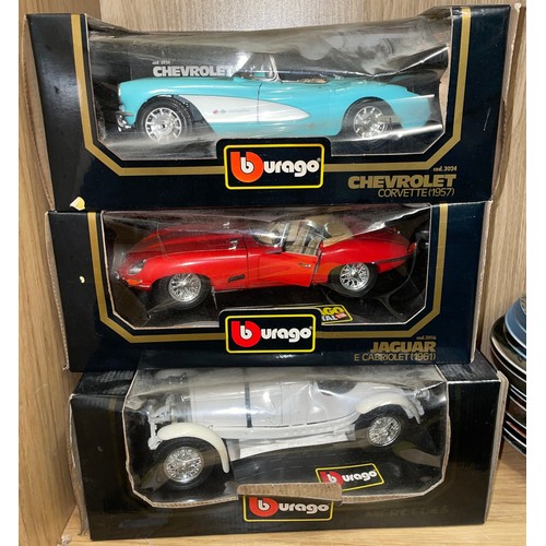 238 - THREE BURAGO CAR MODELS