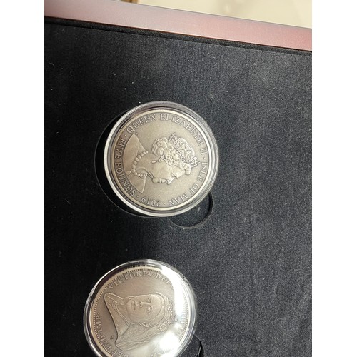 615 - CASED 200TH ANNIVERSARY OF THE BIRTH OF QUEEN VICTORIA SILVER PORTRAIT THREE COIN SET