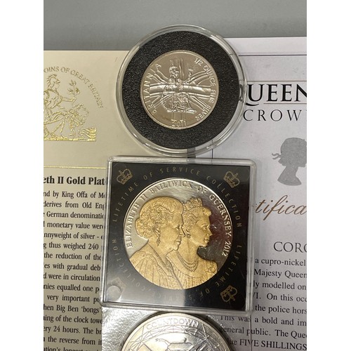 634 - 2010 COUNT DOWN TO THE OLYMPICS ELIZABETH II FIVE POUND UNCIRCULATED COIN, 2017 20TH ANNIVERSARY ONE... 