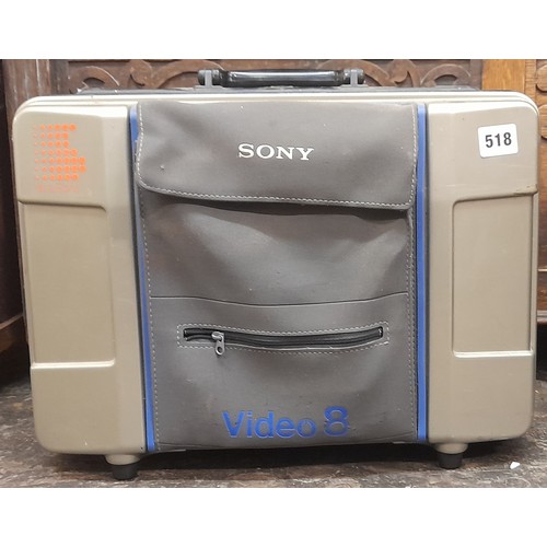 518 - CASED SONY VIDEO 8 AF PAL CAMERA KIT