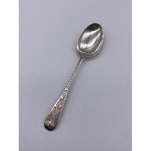 469 - SET OF SIX SHEFFIELD SILVER TEASPOONS WITH BRIGHT CUT DECORATION 2.7OZ APPROX