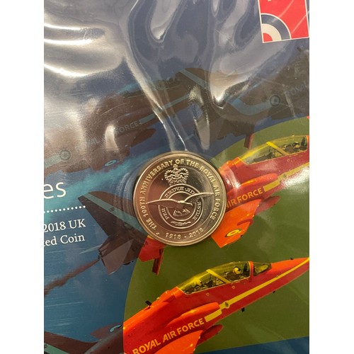 631 - BATTLE OF WATERLOO UNITED KINGDOM £2 PROOF COIN, ROYAL MINT RAF 2018 UK £2 BRILLIANT UNCIRCULATED CO... 