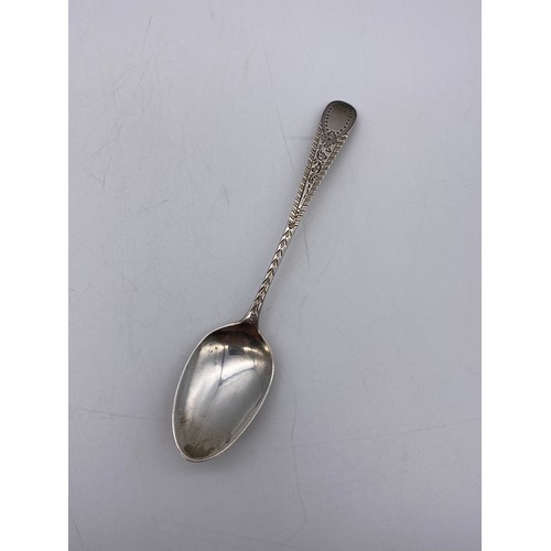 468 - SET OF SIX LONDON GEORGIAN SILVER TEASPOONS WITH BRIGHT CUT DECORATION 1.9OZ APPROX