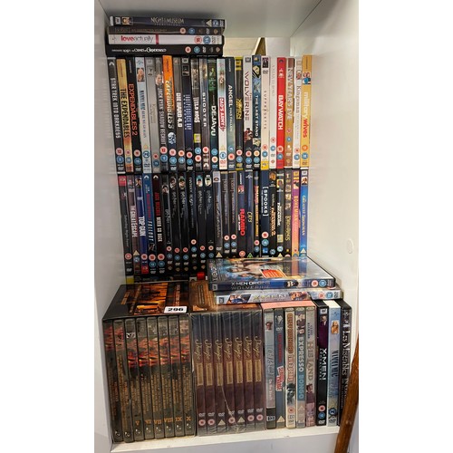 429 - PIGEONHOLES OF DVDS INCLUDING BOX SETS, CARRY ON FILMS, DOCTOR IN TROUBLE, HARRY POTTER