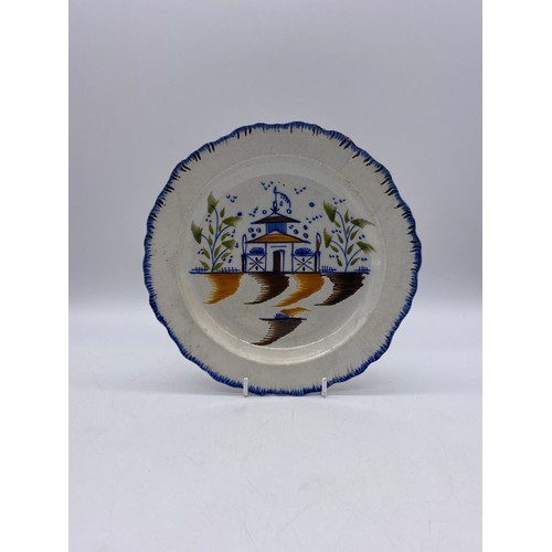 540 - DUTCH TIN GLAZED EARTHENWARE PLATE A/F