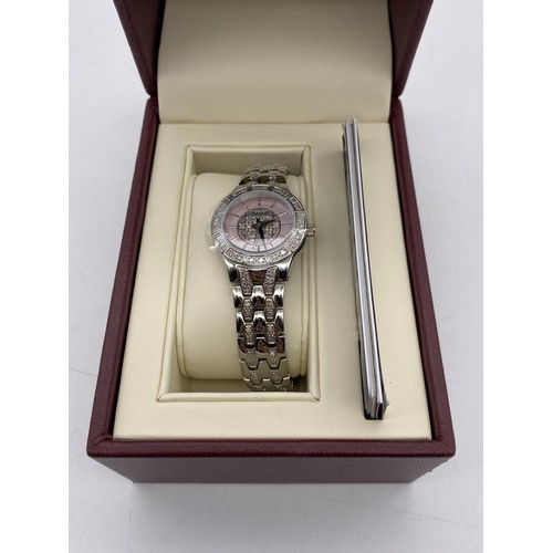 574 - BOXED LADIES INGERSOLL DIAMOND SERIES PLATED WRISTWATCH