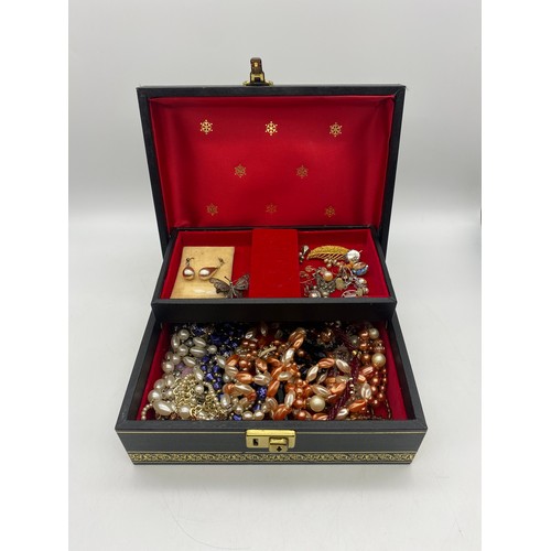 492 - BOX OF COSTUME JEWELLERY