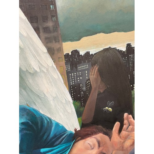 204 - OIL ON CANVAS ENTITLED DREAMER BY JOE RICE