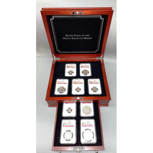 603 - PRESENTATION BOX OF SILVER COINS OF THE GREAT AMERICAN HOARD