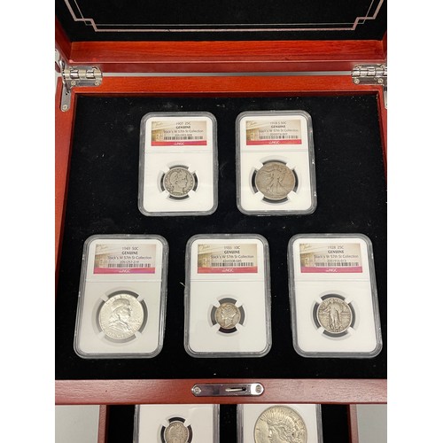 603 - PRESENTATION BOX OF SILVER COINS OF THE GREAT AMERICAN HOARD