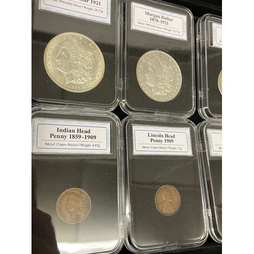 602 - CASED THE INFAMOUS, NOTORIOUS, AND SCANDALOUS US COIN SET WITH CERTIFICATE OF AUTHENTICITY SILVER AN... 