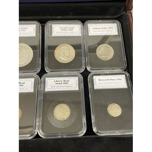 602 - CASED THE INFAMOUS, NOTORIOUS, AND SCANDALOUS US COIN SET WITH CERTIFICATE OF AUTHENTICITY SILVER AN... 