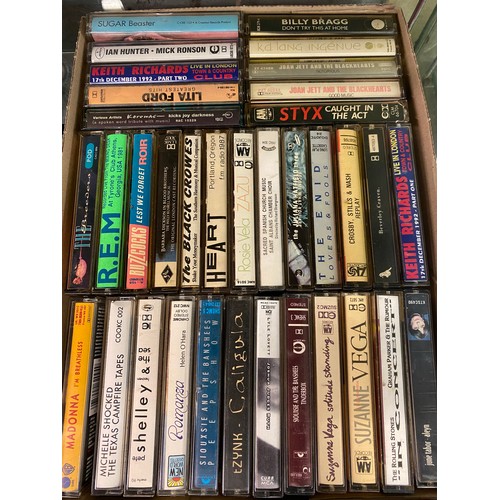 595 - SELECTION OF CASSETTE TAPES INCLUDING FLUFFY BLACK CAT, SUGAR, SIOUXSIE AND THE BANSHEES, REM