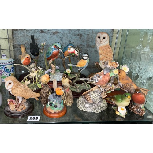 289 - BESWICK AND COUNTRY ARTIST BIRD FIGURE GROUPS