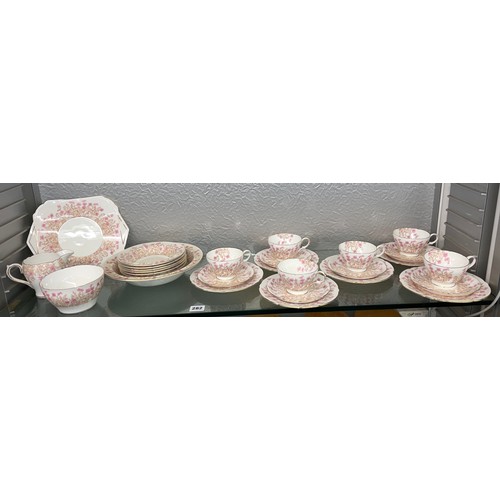 282 - SHELLEY HEDGEROW FINE BONE CHINA TEASET NUMBER 823343