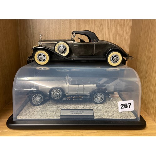 267 - SCALE MODEL OF 1907 ROLLS ROYCE SILVER GHOST, AND BATTERY OPERATED VINTAGE MODEL