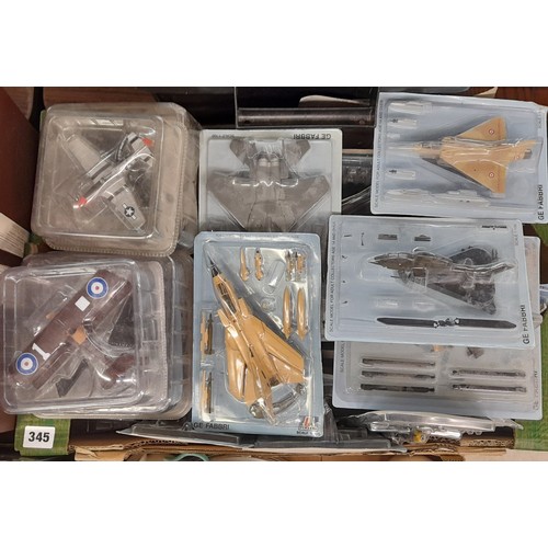 345 - CARTON CONTAINING MILITARY AIRCRAFT BLISTER PACKS SCALE 1/100