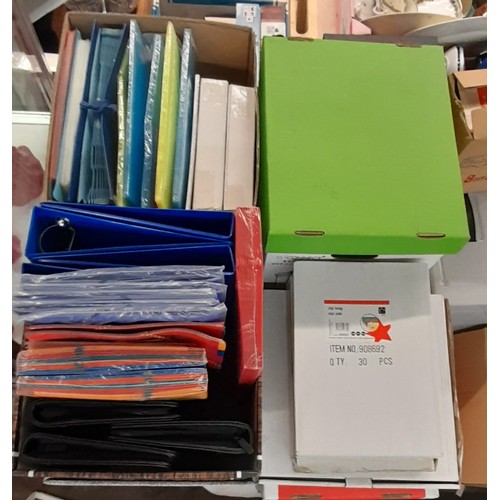 350 - LARGE QTY OF AS NEW OFFICE STATIONARY - WALLETS, FOLDERS, ZIP BAGS, ETC