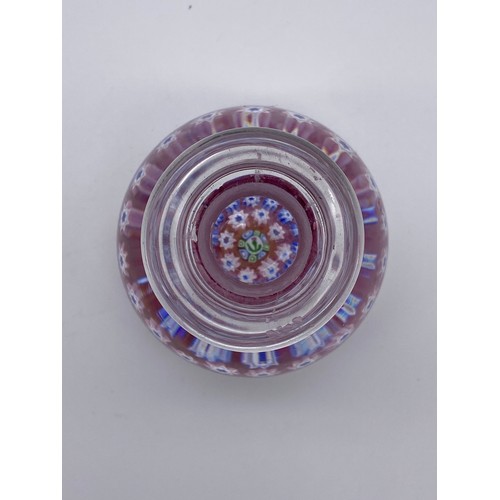 412 - JOHN DEACONS MILLEFIORI INKWELL WITH MUSHROOM STOPPER