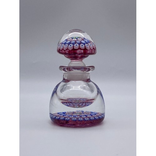 412 - JOHN DEACONS MILLEFIORI INKWELL WITH MUSHROOM STOPPER