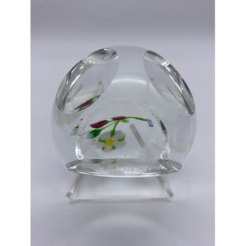 423 - CAITHNESS GLASS WHITEFRIARS LIMITED EDITION 20/100 STRAWBERRY TEAS PAPERWEIGHT DESIGNED BY LINDA CAM... 