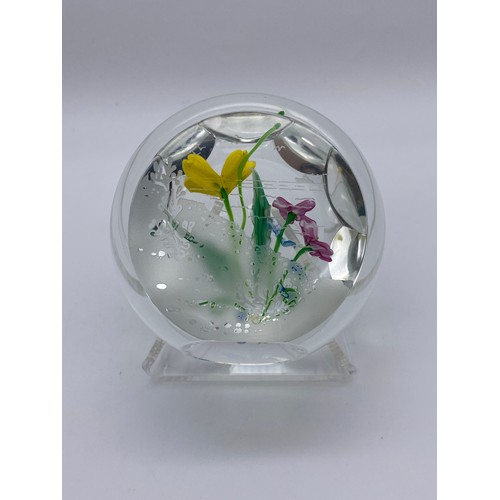 422 - CAITHNESS GLASS WHITEFRIARS LIMITED EDITION 37/100 SHINGLE BEACH PAPERWEIGHT DESIGNED BY ALLAN SCOTT