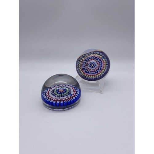 415 - WHITEFRIARS 1979 PP1 CONCENTRIC MILLEFIORI PAPERWEIGHT AND ONE OTHER EXAMPLE