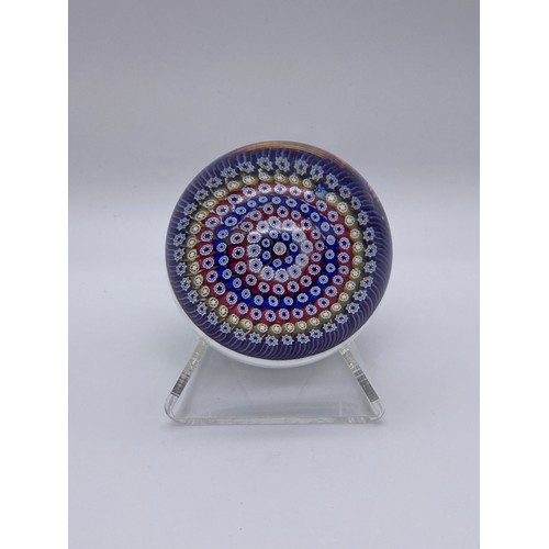 415 - WHITEFRIARS 1979 PP1 CONCENTRIC MILLEFIORI PAPERWEIGHT AND ONE OTHER EXAMPLE