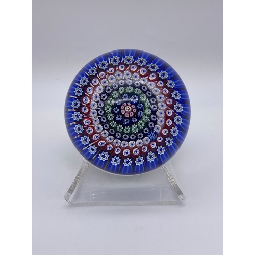 415 - WHITEFRIARS 1979 PP1 CONCENTRIC MILLEFIORI PAPERWEIGHT AND ONE OTHER EXAMPLE