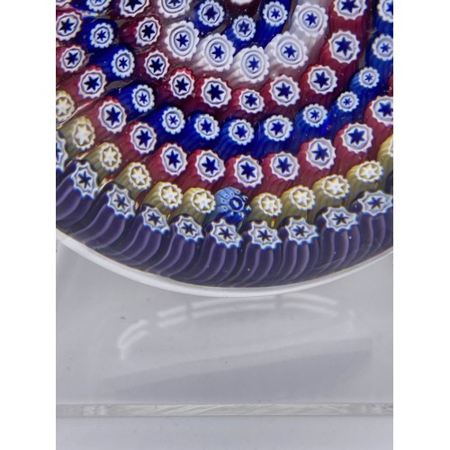 415 - WHITEFRIARS 1979 PP1 CONCENTRIC MILLEFIORI PAPERWEIGHT AND ONE OTHER EXAMPLE