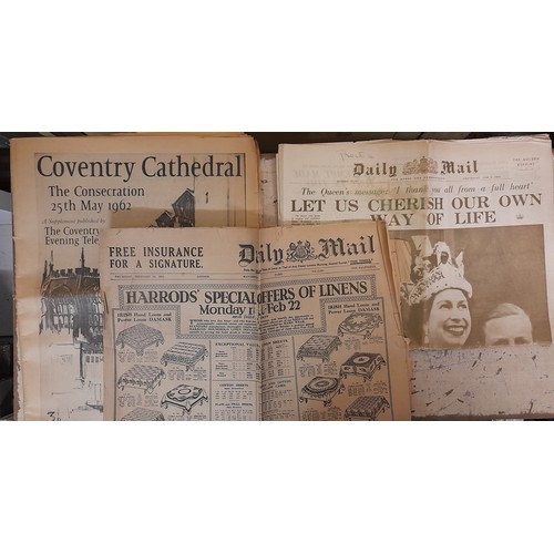 242 - CASE OF OLD NEWSPAPER CUTTINGS AND EPHEMERA